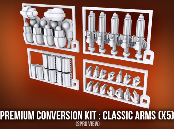 Premium Conversion Kit : Classic Arms (x5) 3d printed 