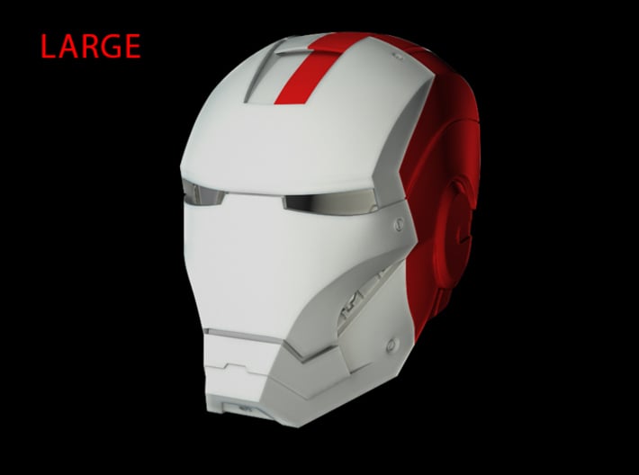 Iron Man Helmet - Head Left Side (Large) 2 of 4 3d printed CG Render (Head Left with Full Helmet)