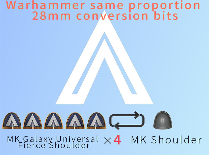 MK Galaxy Universal Fierce Shoulder 3d printed