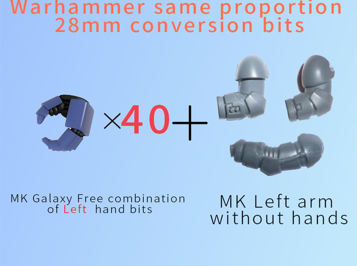 MK Galaxy Free combination of Left hand 3d printed 