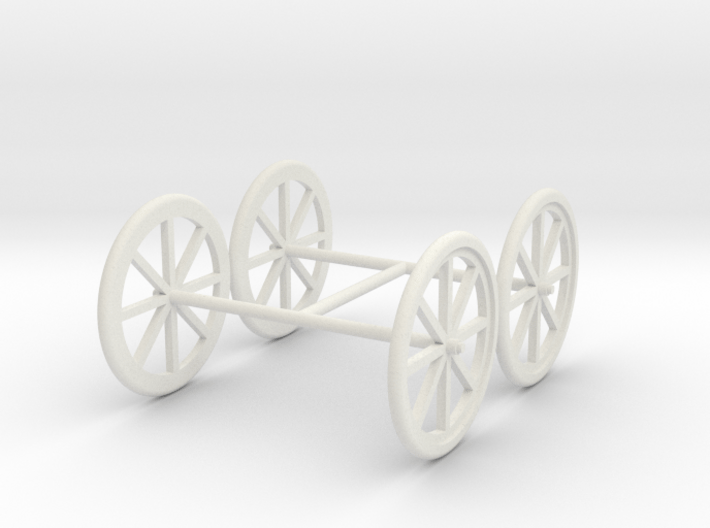 Small Cart wheels 3d printed 