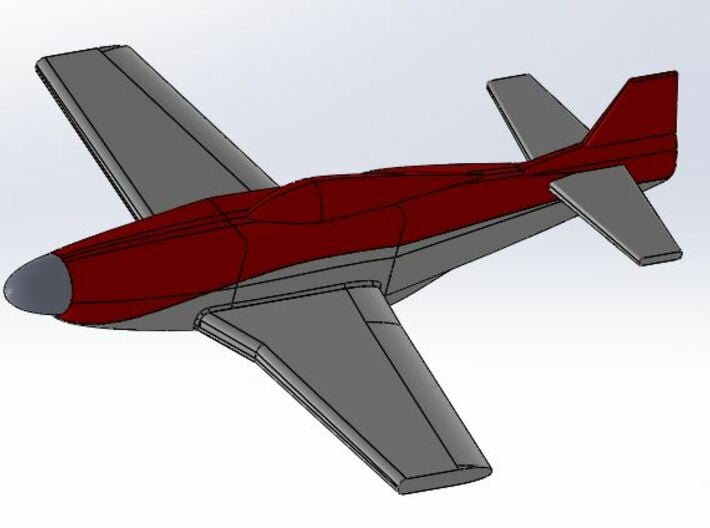 P-51 wing (clipped) 3d printed 