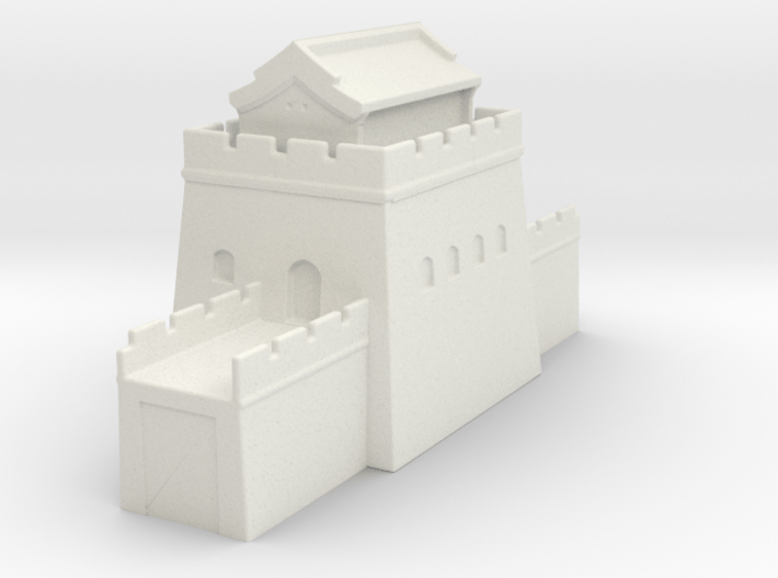 the great wall of china 1/350 tower l roof 3d printed 
