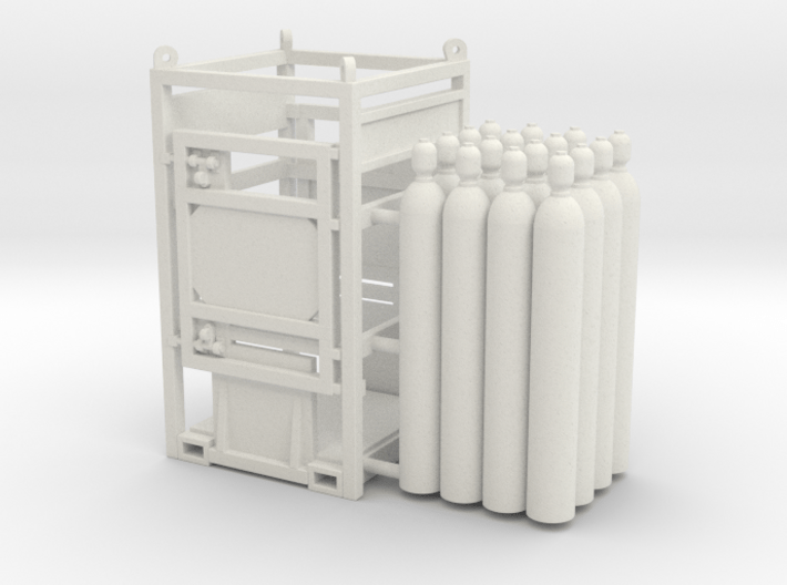 Offshore cylinder transport rack - 1:50 3d printed 