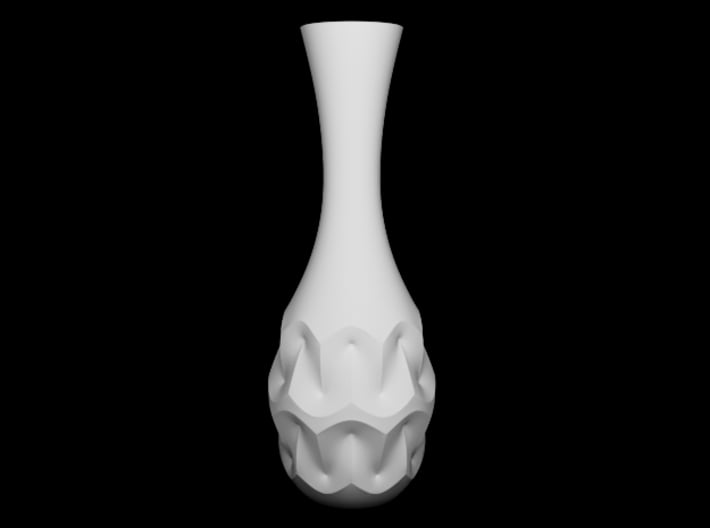 Curvy Flower Vase 3d printed White Natural Versatile Plastic