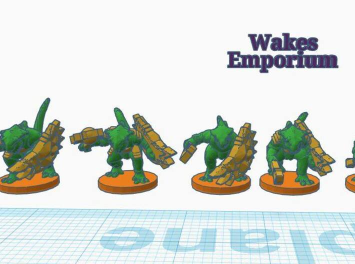 Iguana Warriors 3d printed 