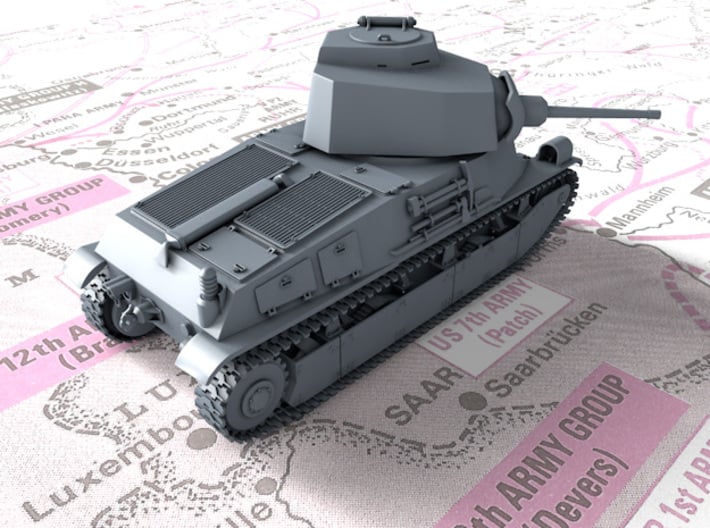 1/56 SARL 42 Tank (FCM 3 Man Turret 47mm SA37 Gun) 3d printed 1/56 42 Tank (FCM 3 Man Turret 47mm SA37 Gun)