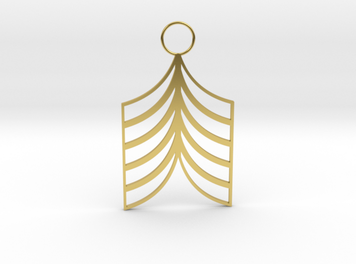 Lined Earring 3d printed