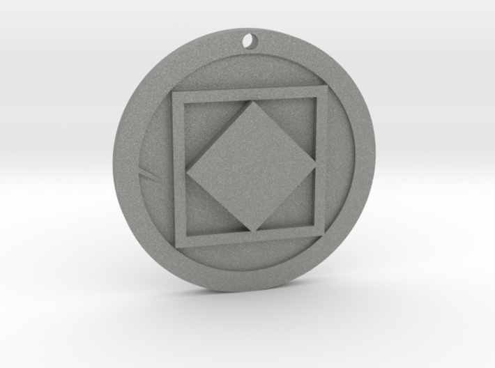 Square Necklace 3d printed 