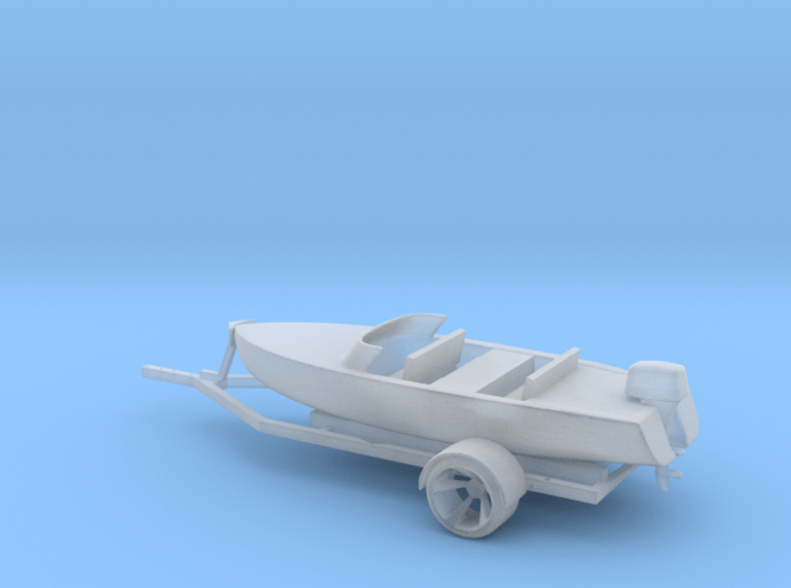 Printle Thing Boat and Trailer - 1/48 3d printed