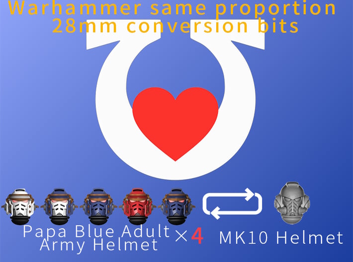 MK Galaxy Papa Blue Adult Army Helmet 3d printed