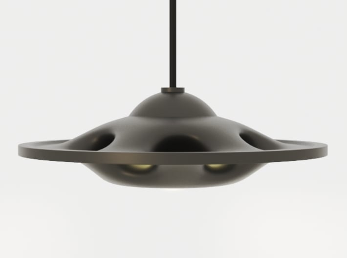 UFO Pendant Light Type A 3d printed Black Natural Versatile Plastic