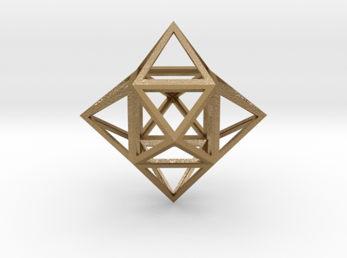 Stellated Cube (Hexahedron) 1.8" 3d printed 