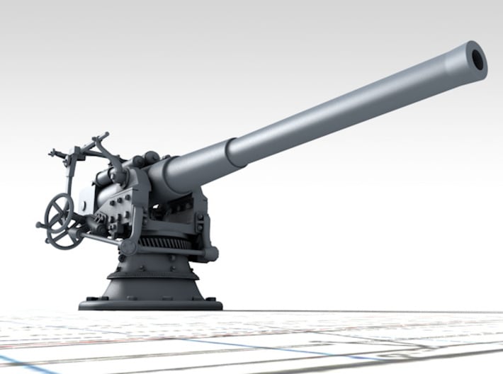 1/72 German 8.8 cm/45 (3.46") SK L/45 Gun 3d printed 3D render showing product detail