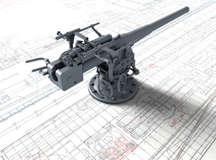 1/50 German 8.8 cm/45 (3.46") SK L/45 Gun 3d printed 1/50 German 8.8 cm/45 (3.46") SK L/45 Gun