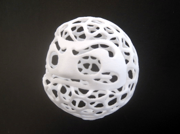 Voronoi Daruma Doll 3d printed 