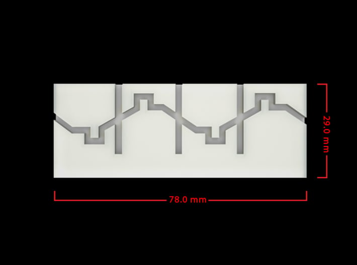 Iron Man Helmet Detail - Right Teeth 3d printed CG Render (Front Measurements)