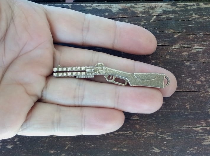 Peacekeeper shotgun keychain fob 3d printed 