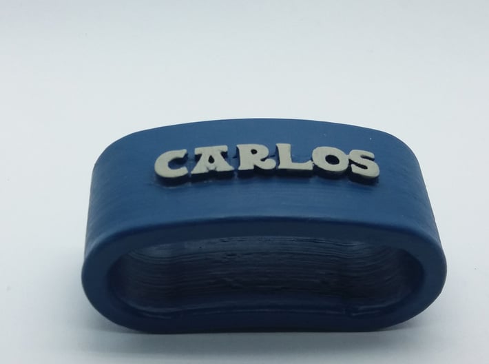CARLOS Napkin Ring with lauburu 3d printed 