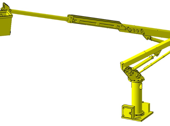 1/50th telescoping bucket lift for service trucks 3d printed 