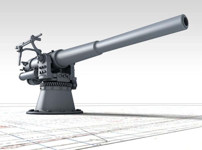 1/35 SMS Emden 10.5cm/40 (4.1") SK L/40 Gun x1 3d printed 3D render showing product detail