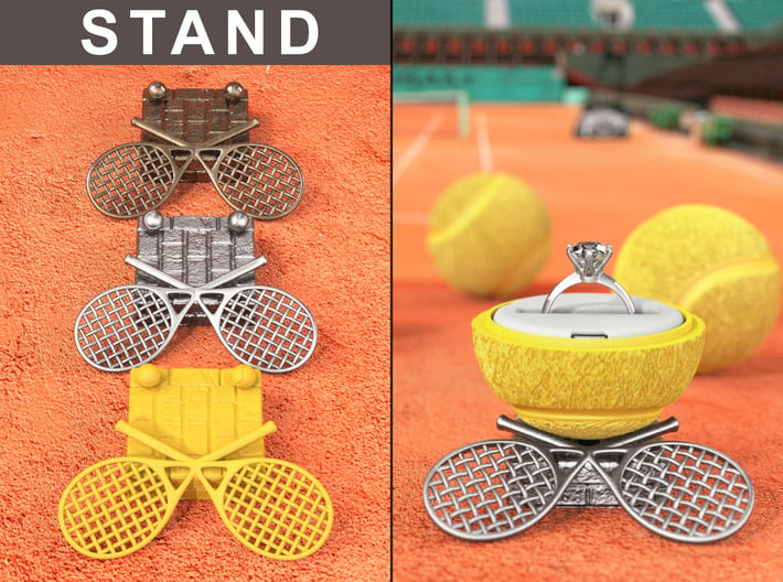 RACQUETS STAND for the Tennis Ball Ring Box 3d printed The Ball Ring Box and  Insert Ring Holder are sold separately.
