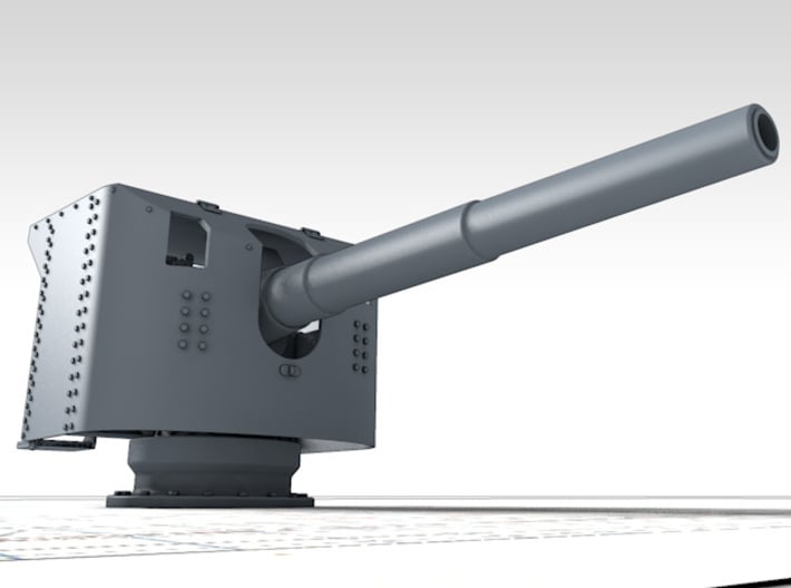 1/72 German 15 cm/45 (5.9") SK L/45 Gun w. Shield 3d printed 3d render showing product detail