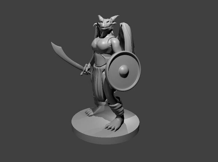 Female Dragonborn Druid 3d printed
