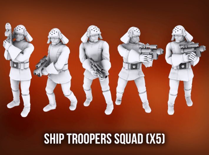 Ship Trooper Squad (x5) 3d printed 