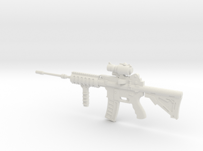 1:6 Miniature Ares Shrike 5.56 Assault Rifle 3d printed