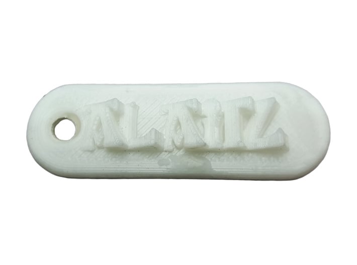 ALAITZ Personalized keychain embossed letters 3d printed 