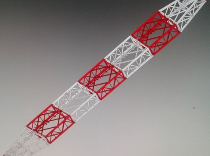 diagonal_beams_middle_section 3d printed 