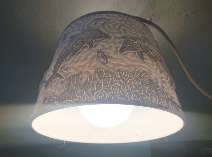Dolphin Lampshade 3d printed 