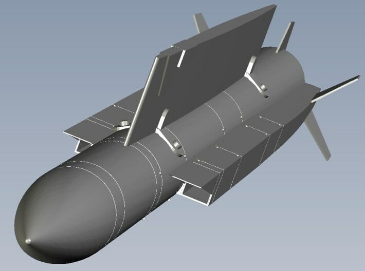 1/72 scale MBDA Aerospatiale ASMP-A missiles x 2 3d printed 