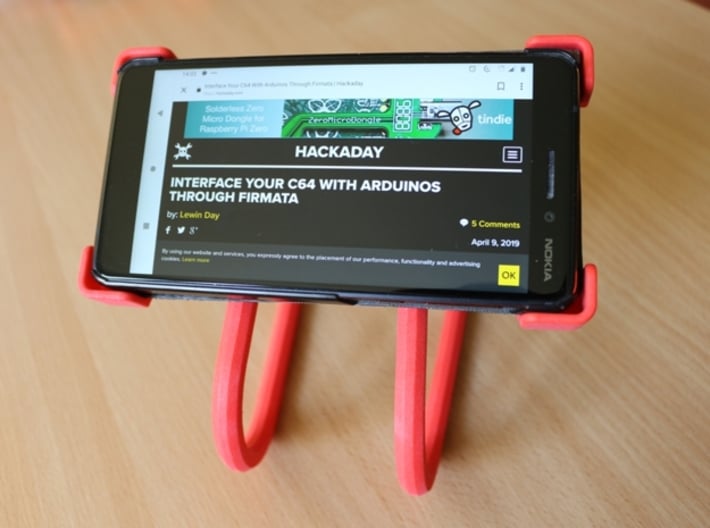 Rotary support for smartphones (example) 3d printed Oriented horizontally
