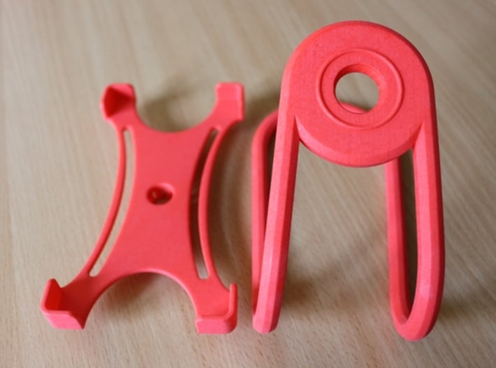 Rotary support for smartphones (example) 3d printed Two parts - platform and support