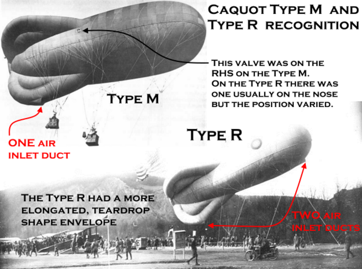 Caquot Type R Observation Balloon 3d printed 
