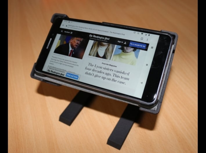 Rotary support for smartphones (example) 3d printed Oriented horizontally