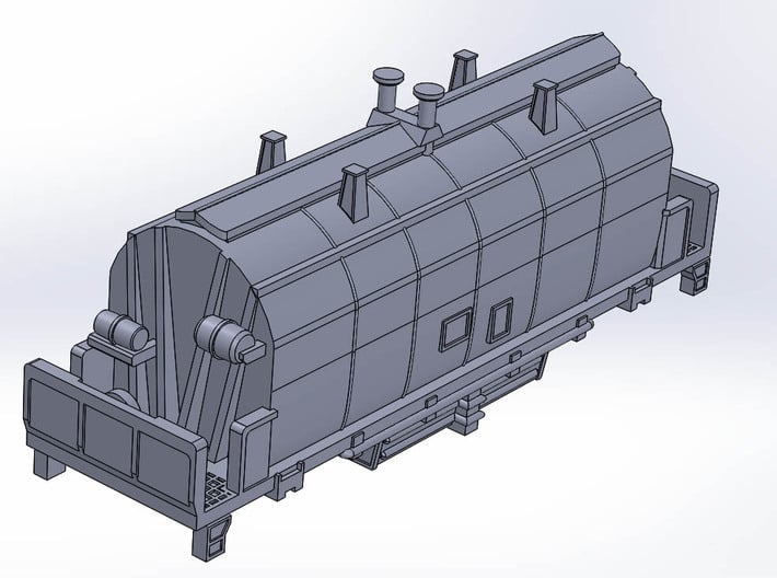 1967 NSC 35' Ore Hopper ONT in N Scale 3d printed Perspective Top View