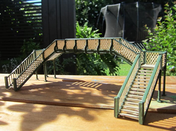 Lattice Footbridge - 1:87 H0 Scale 3d printed