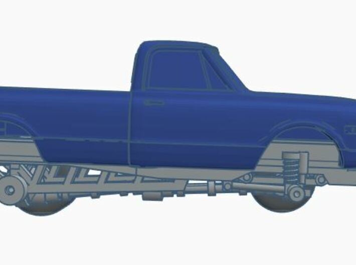1/64 Pulling Truck Chassis 3d printed Photos for reference only. CAD image.