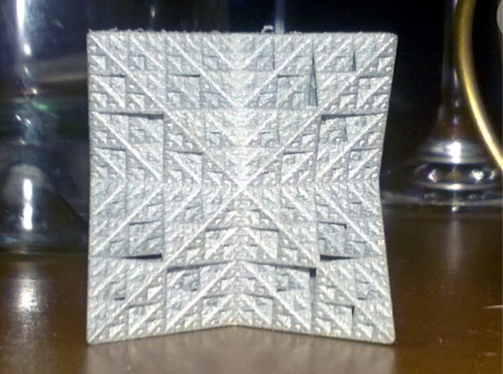 Sierpinski Octostar 3.75cm 3d printed Polished Metallic Plastic