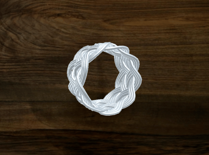 Turk's Head Knot Ring 5 Part X 9 Bight - Size 7 3d printed