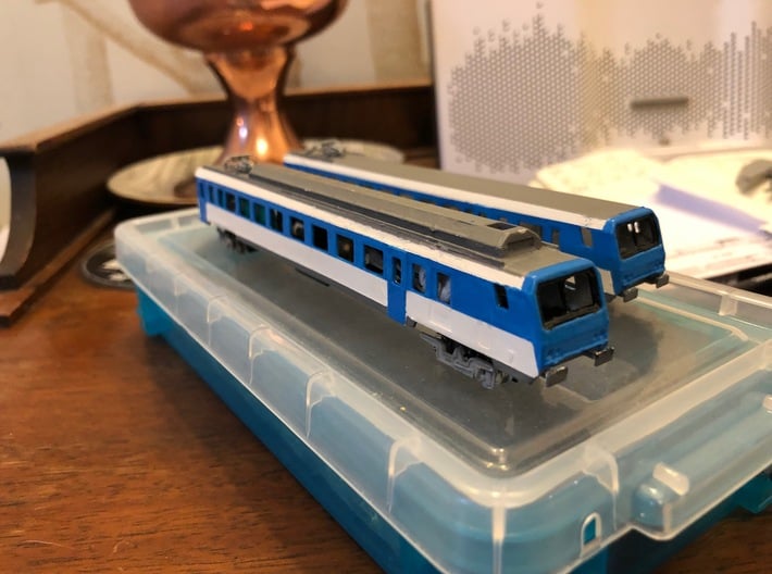 SNCF Z2 Automotrice  3d printed Test print example painted