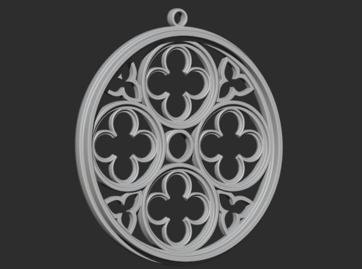 gotic pendant 3d printed