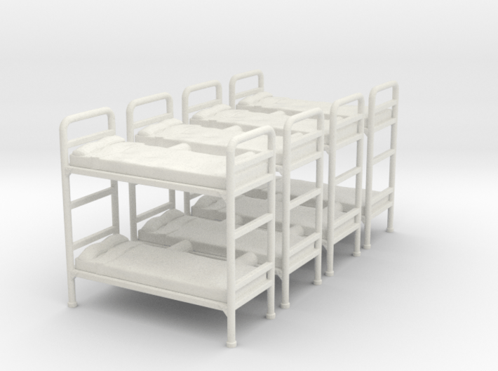 Bunk bed 01. 1:72 Scale 3d printed