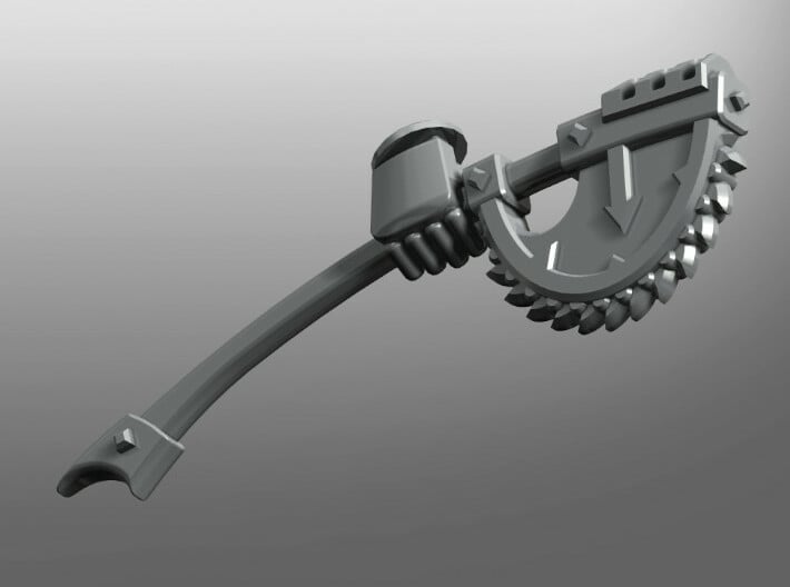 Corrupted Chain-axe (right hand) 3d printed