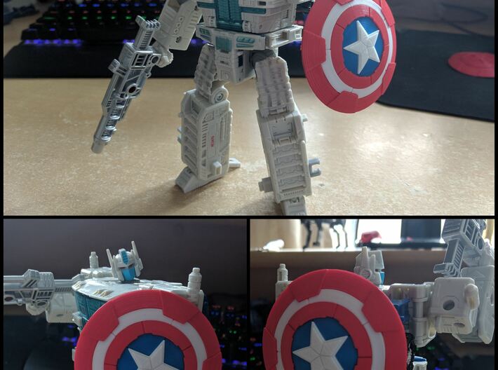 Transformers Siege Captain America Shield 3d printed