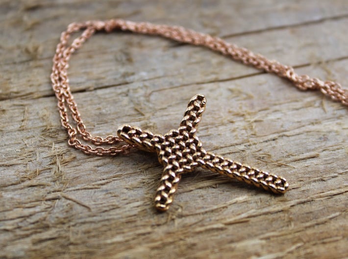 Celtic Cross Pendant - Christian Jewelry 3d printed Celtic Cross pendant in polished bronze
