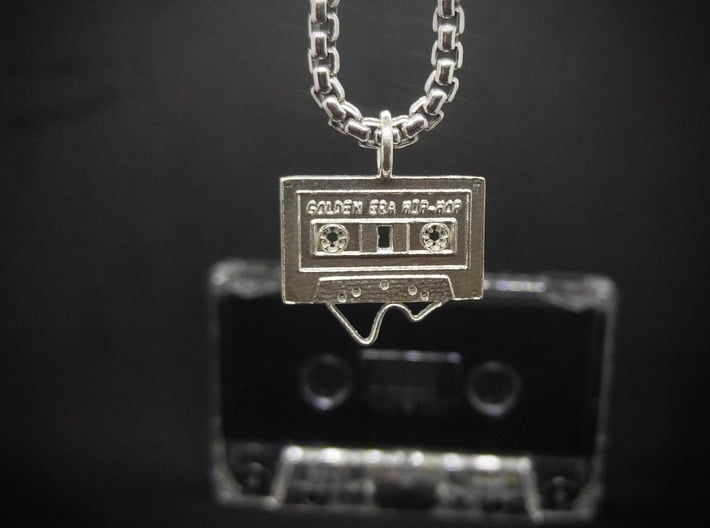 Golden Era Hip-Hop 3d printed Pendant pictured is 1 inch diameter. The version available is 1.5 inches